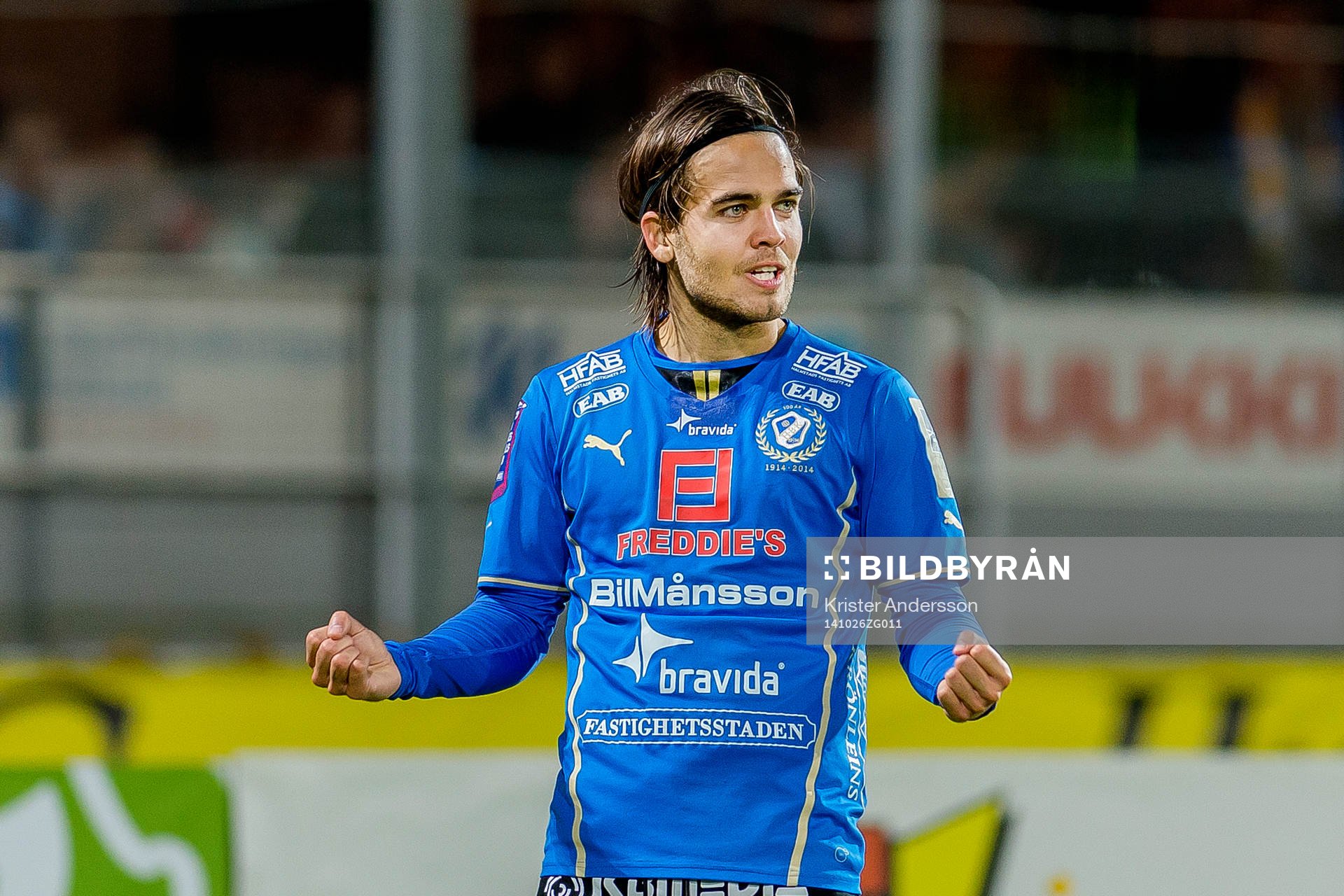 Halmstads Kristinn Steindorsson gör 3-0 och jublar