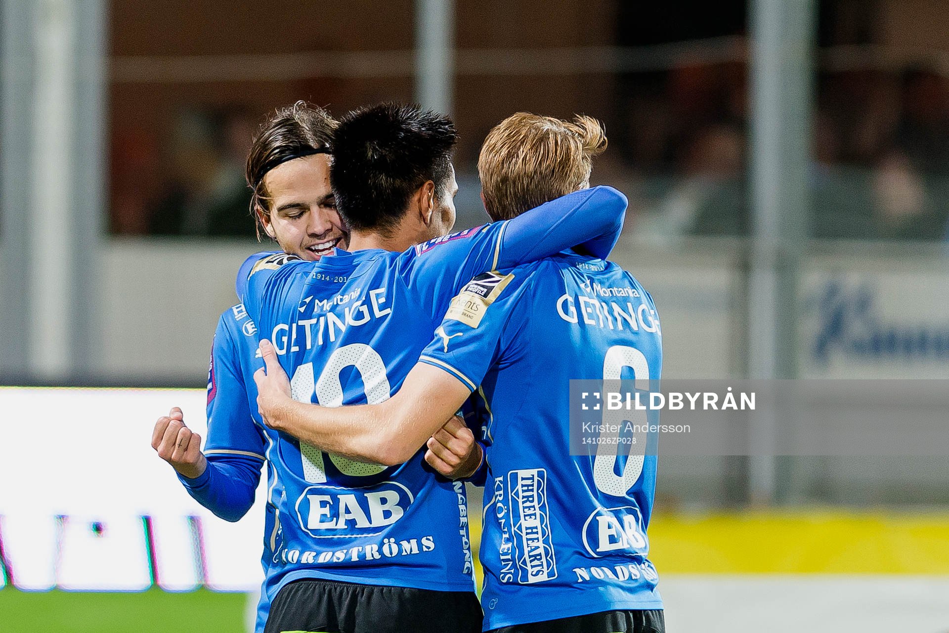 Halmstads Kristinn Steindorsson har gjort 3-0 och jublar