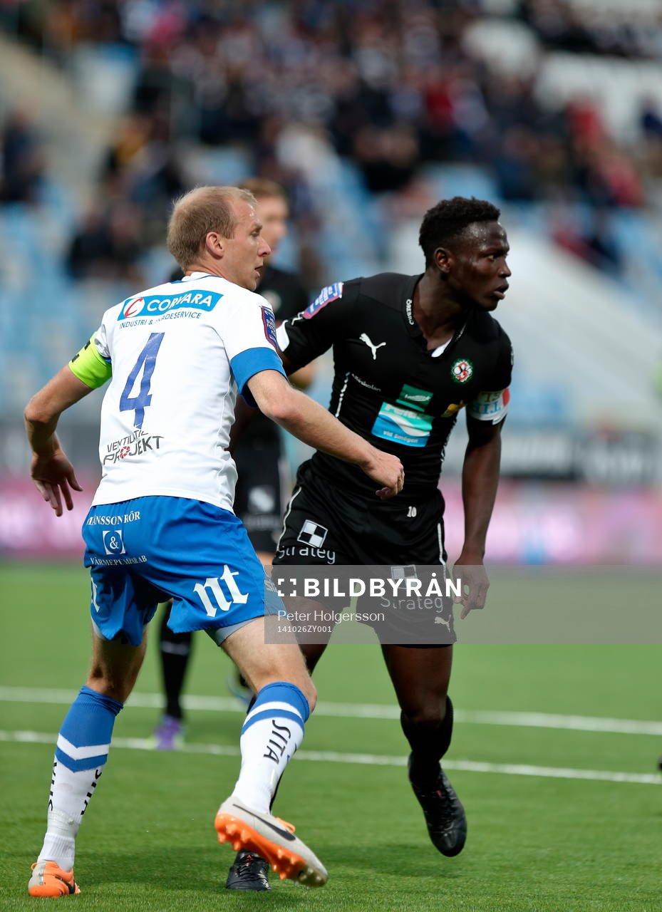 Norrköpings Andreas Johansson och Örebros Alhassan Kamara