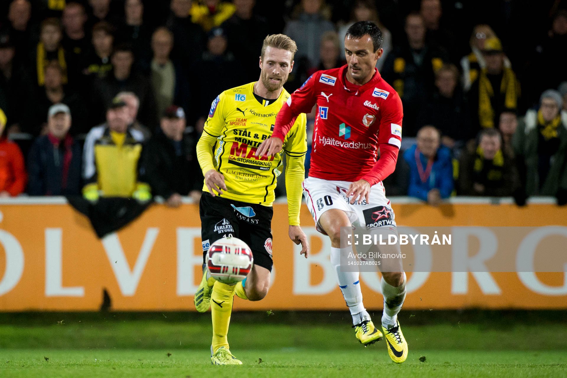 Kalmars Nenad Djordjevic och Mjällbys Christian Wilhelmsson