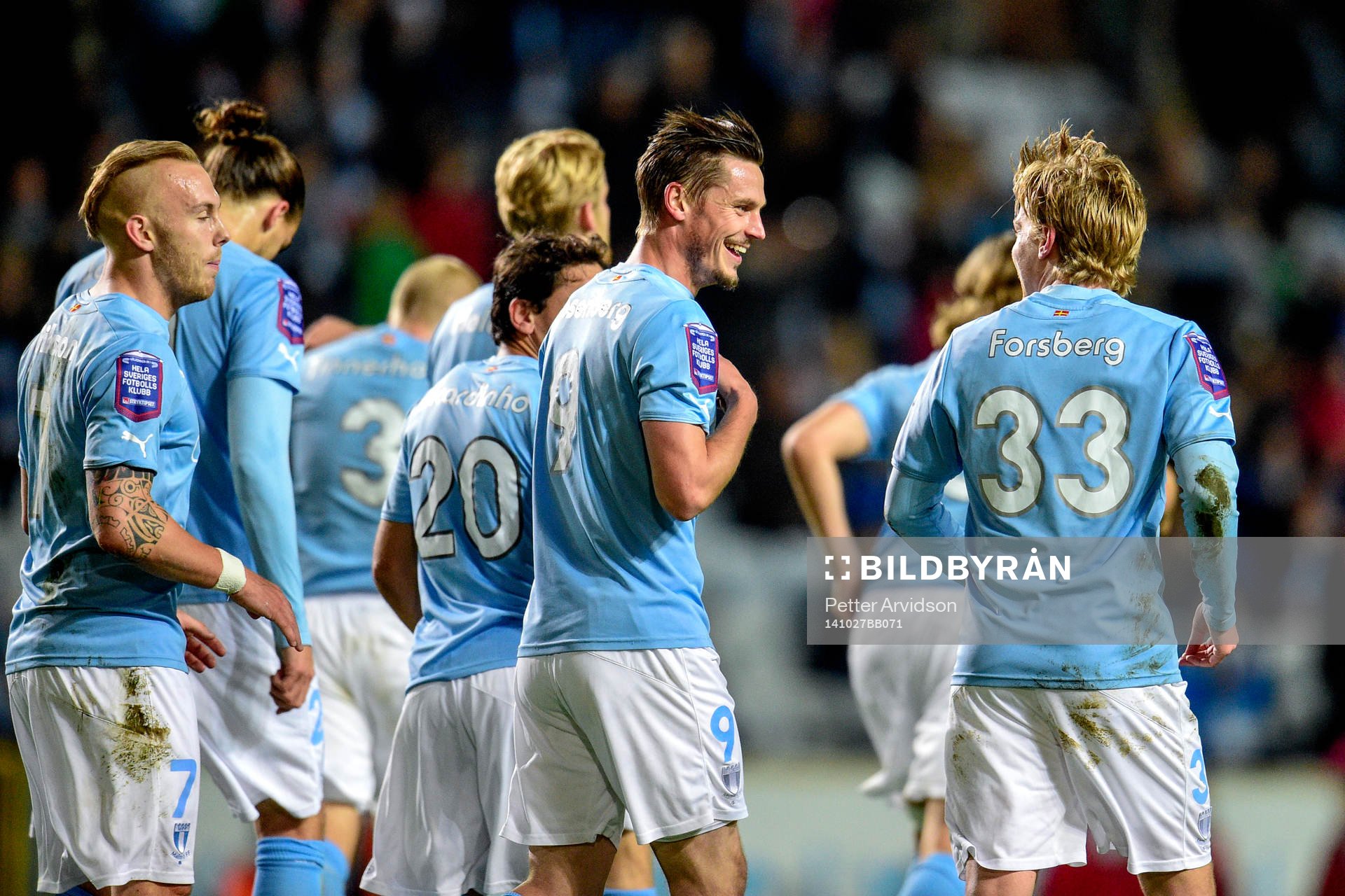 Malmö FFs Markus Rosenberg och Emil Forsberg jublar