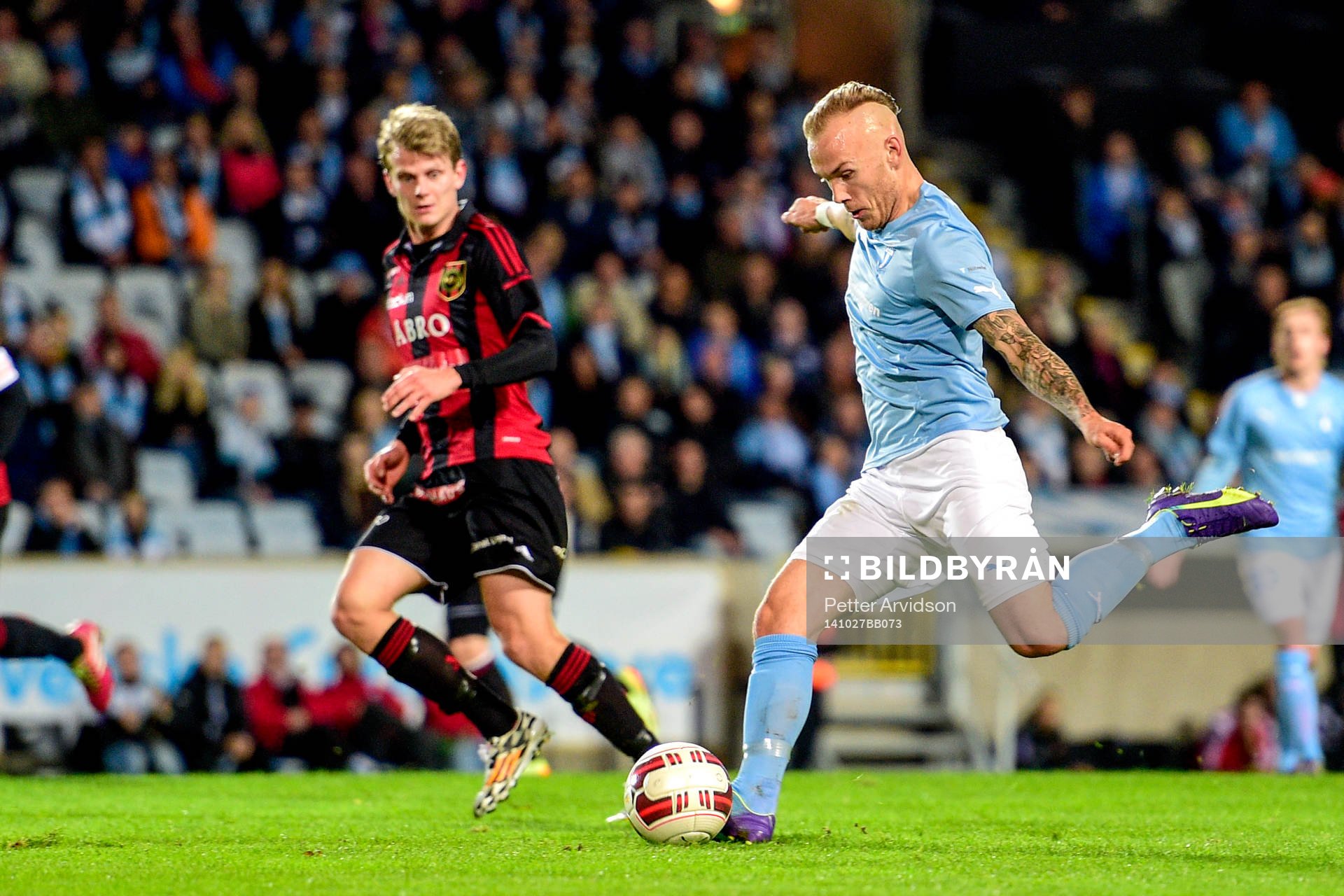 Malmö FFs Magnus Eriksson och Brommapojkarnas målvakt