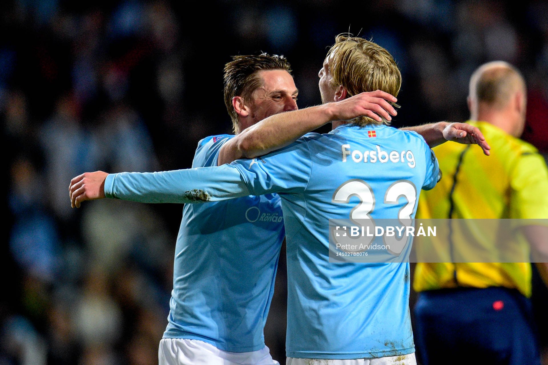 Malmö FFs Markus Rosenberg och Emil Forsberg jublar