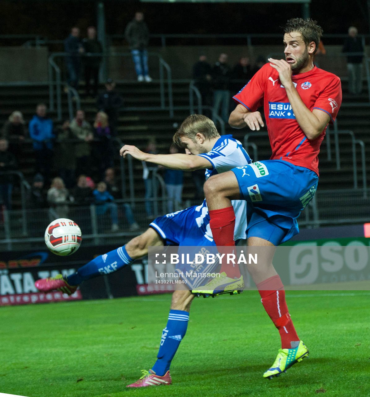 Helsingborgs Mikael Dahlberg och Göteborgs Adam Johansson