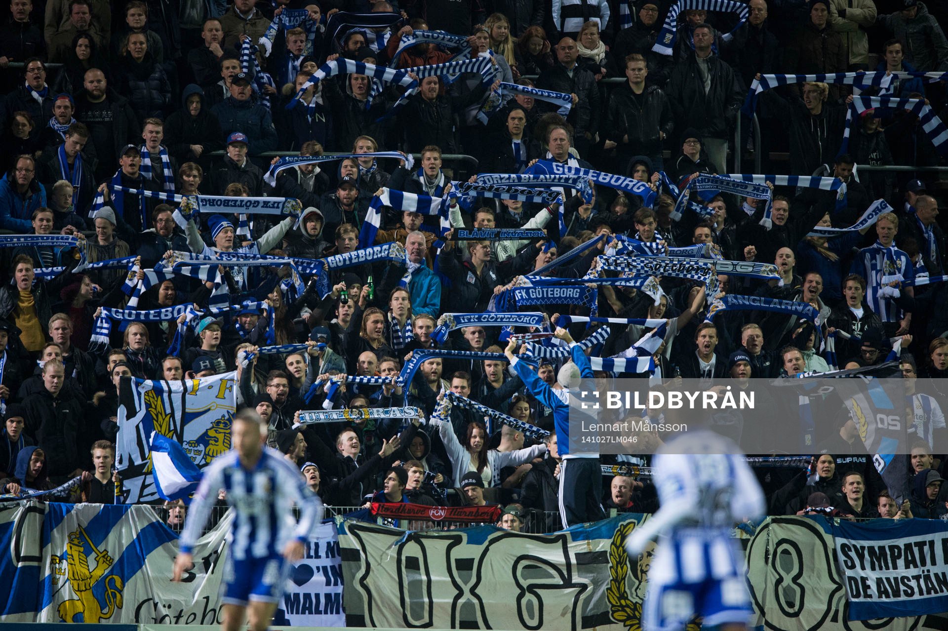 IFK Göteborgs supporters i matchen i allsvenskan i fotboll