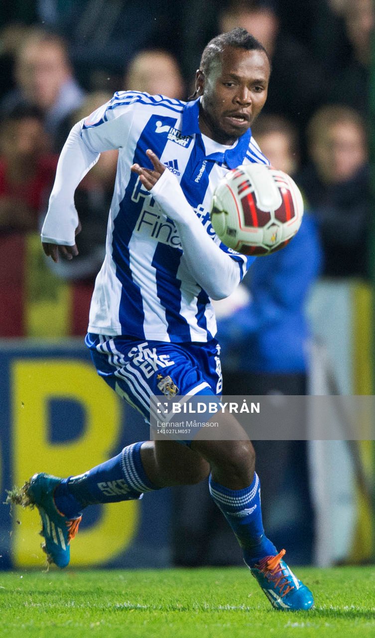 IFK Göteborgs May Mahlangu i matchen i allsvenskan i