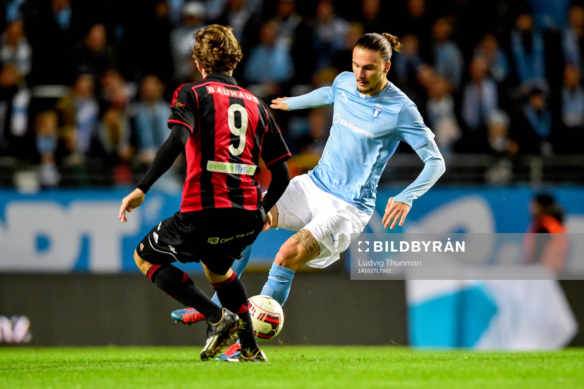 Malmö FFs Erik Johansson och Brommapojkarnas Dardan Rexhepi