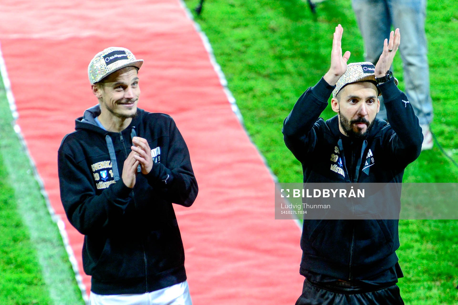 Malmö FFs Markus Rosenberg och Guillermo Molins jublar