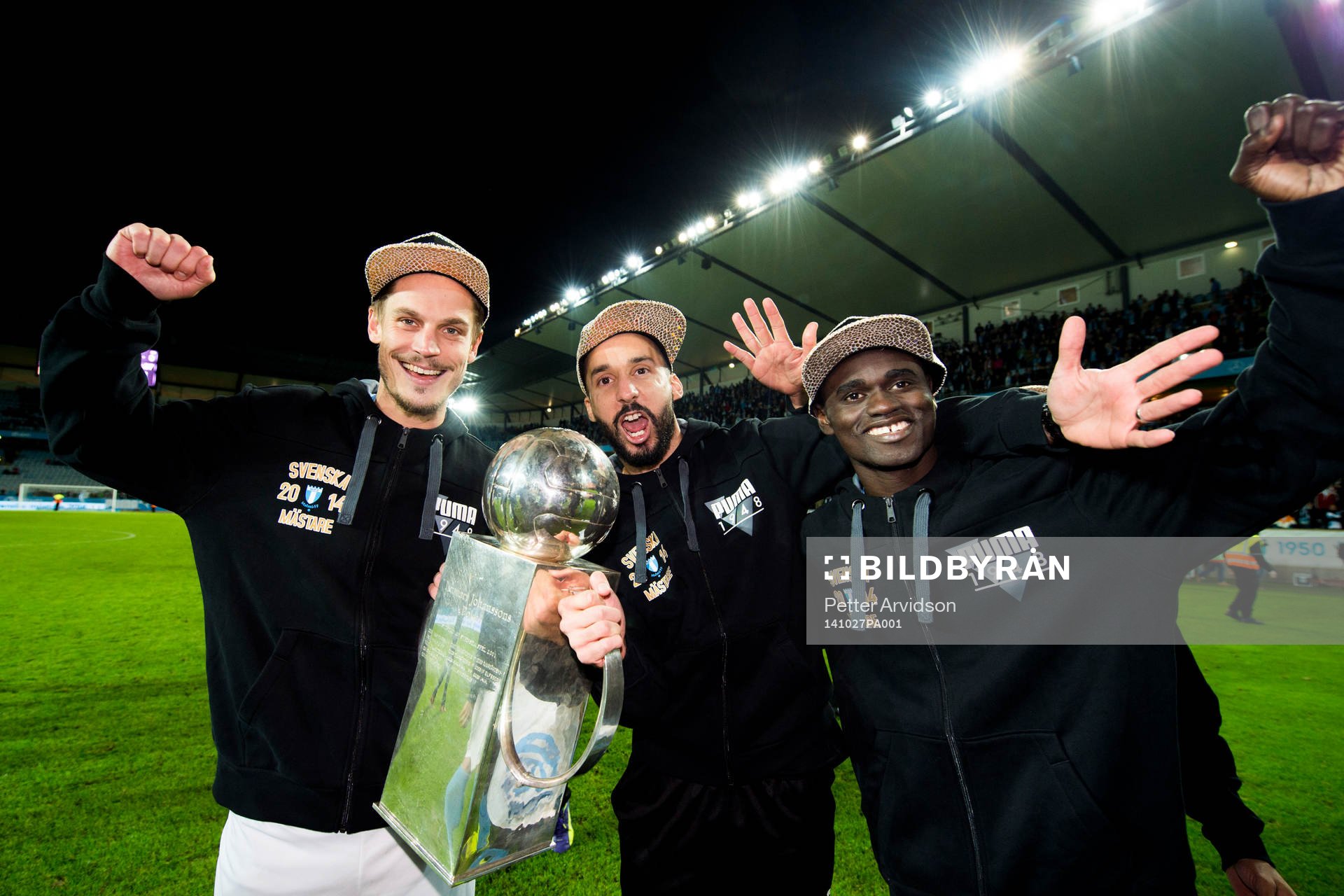 Malmö FFs Markus Rosenberg, Guillermo Molins och Enock