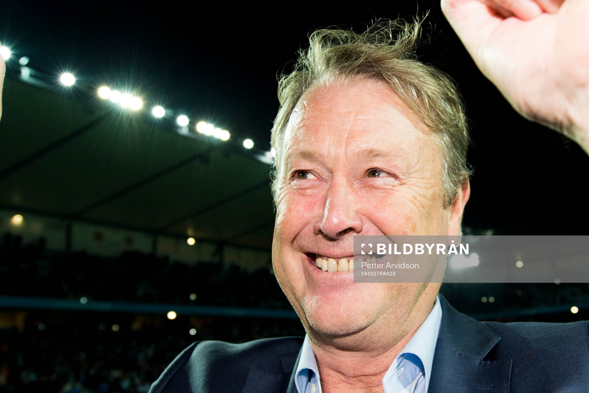 Malmö FFs tränare Åge Hareide jublar