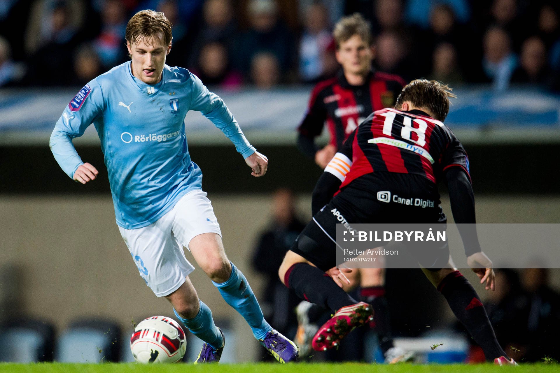 Malmö FFs Emil Forsberg och Brommapojkarnas Jacob Une