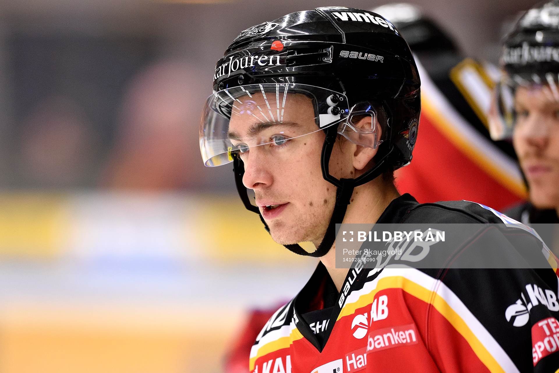 Luleås Johan Forsberg på uppvärmningen