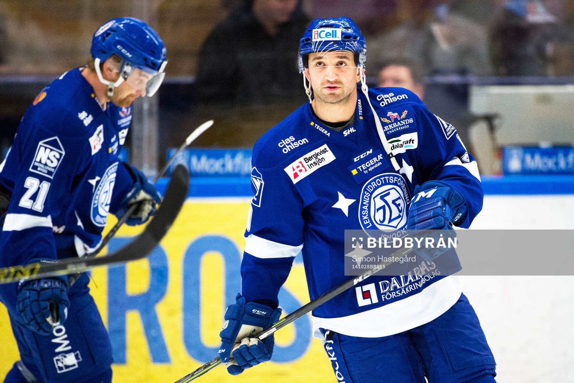 Leksands Mattias Ritola och Eric Himelfarb före