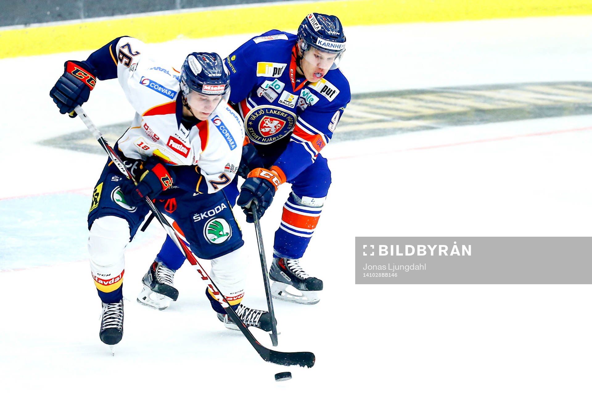 Djurgårdens David Rundqvist och Växjös Mikael Johansson