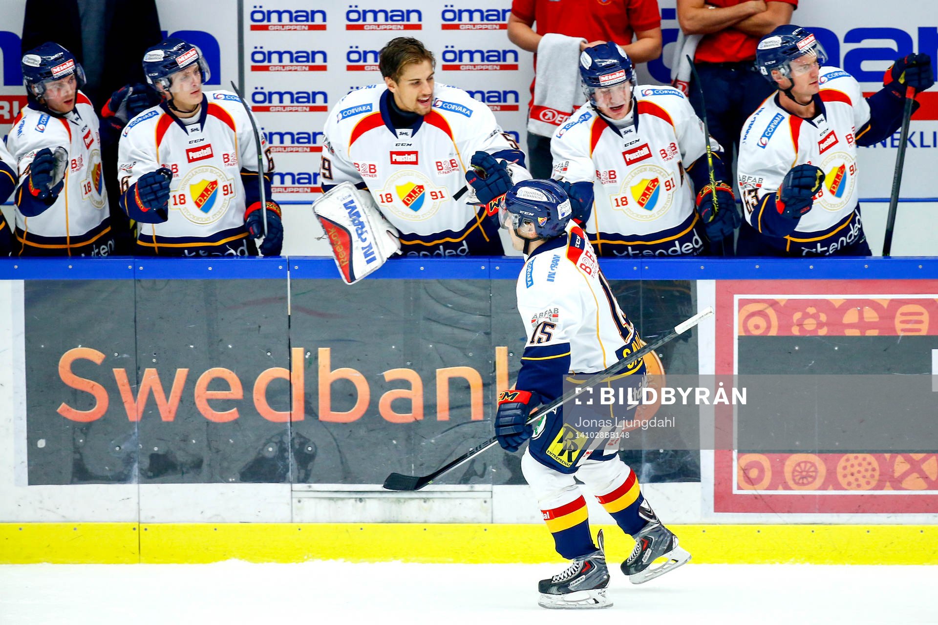Djurgårdens Steve Saviano jublar
