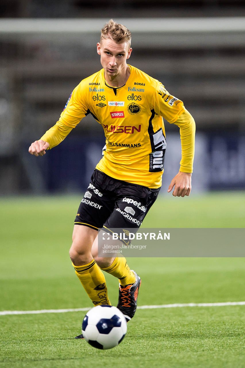 Elfsborgs Eric Nilsson under fotbollsmatchen i Folksam U21 Allsvenskan Norra mellan Elfsborg och Landskrona den 28 juni 2014 i Borås.