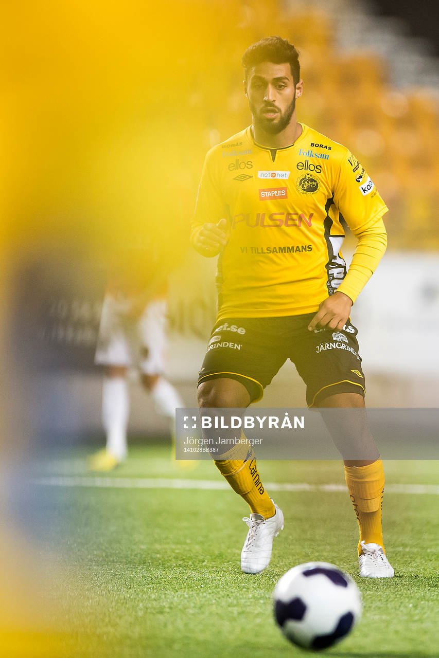 Elfsborgs Arjan Mostafa under fotbollsmatchen i Folksam U21 Allsvenskan Norra mellan Elfsborg och Landskrona den 28 juni 2014 i Borås.
