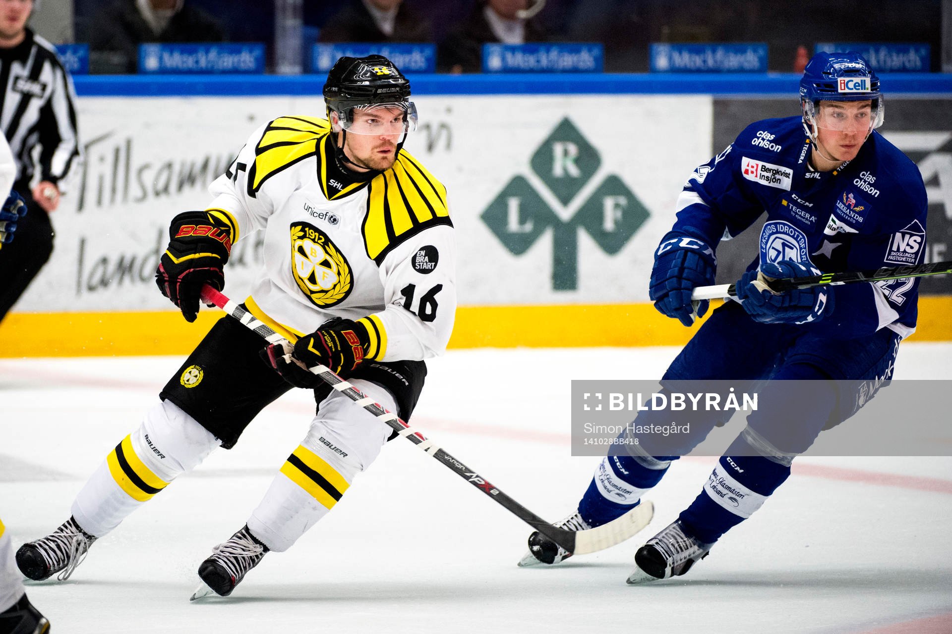 Brynäs Oscar Eklund och Leksands Martin Grönberg