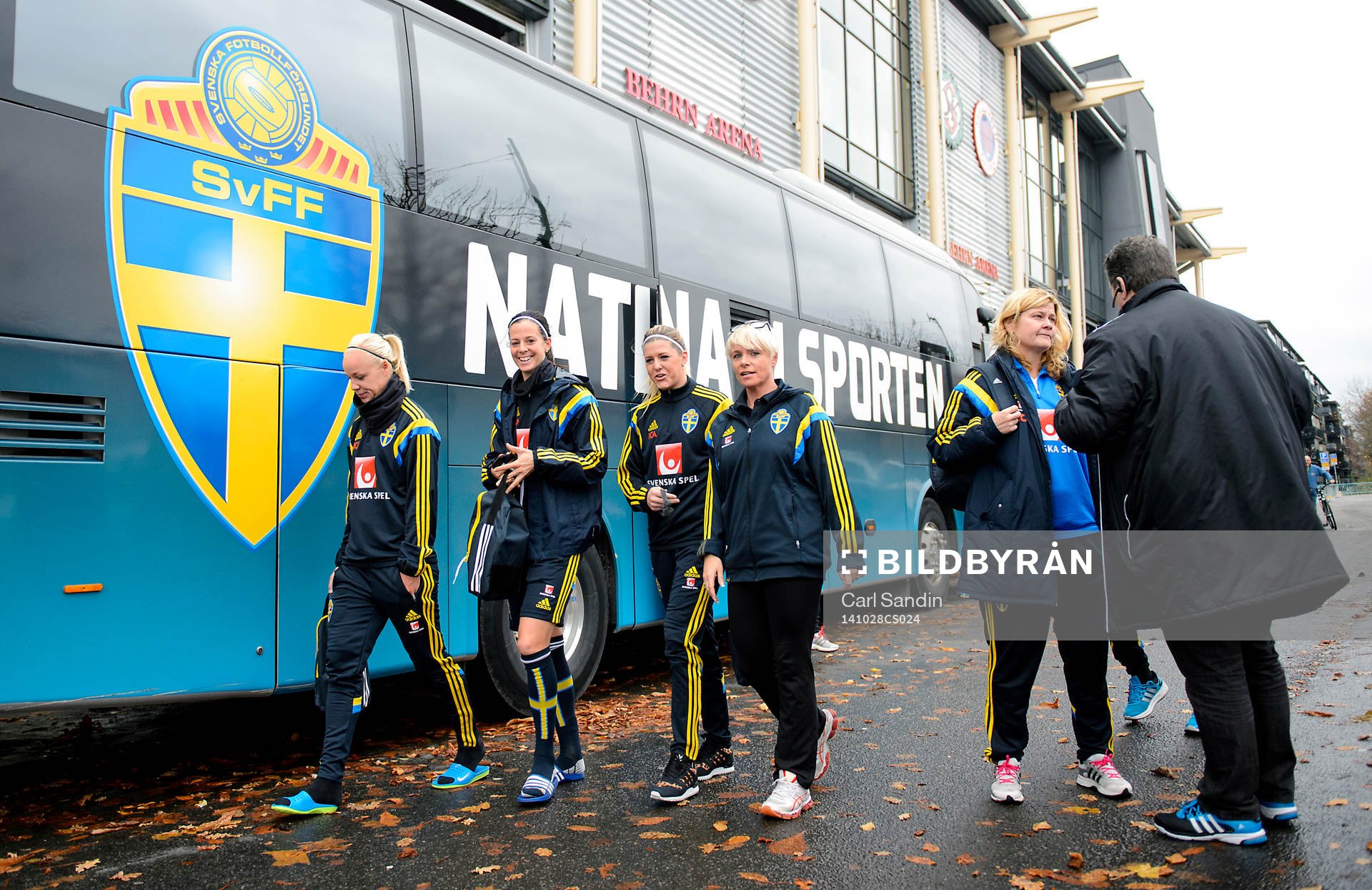 Sveriges Caroline Seger, Lotta Schelin, Olivia Schough och