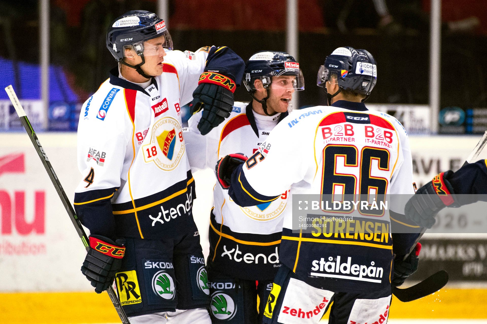 Djurgårdens Marcus Högström, Mattias Guter och Marcus