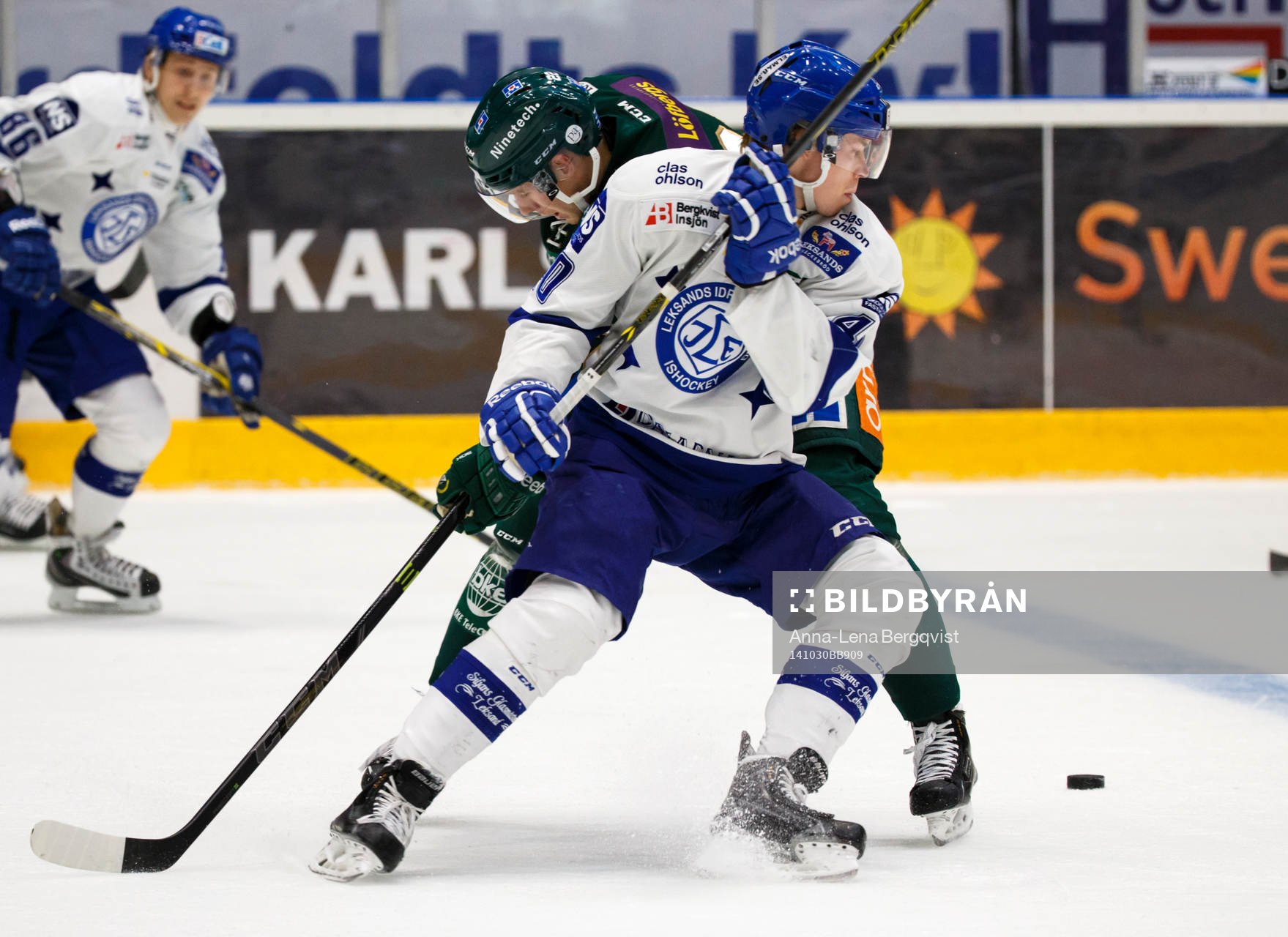 Färjestads Per Åslund och Leksands Tomi Sallinen