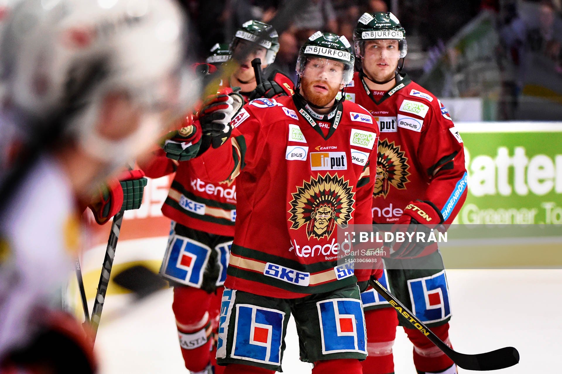 Frölundas Robin Figren firar