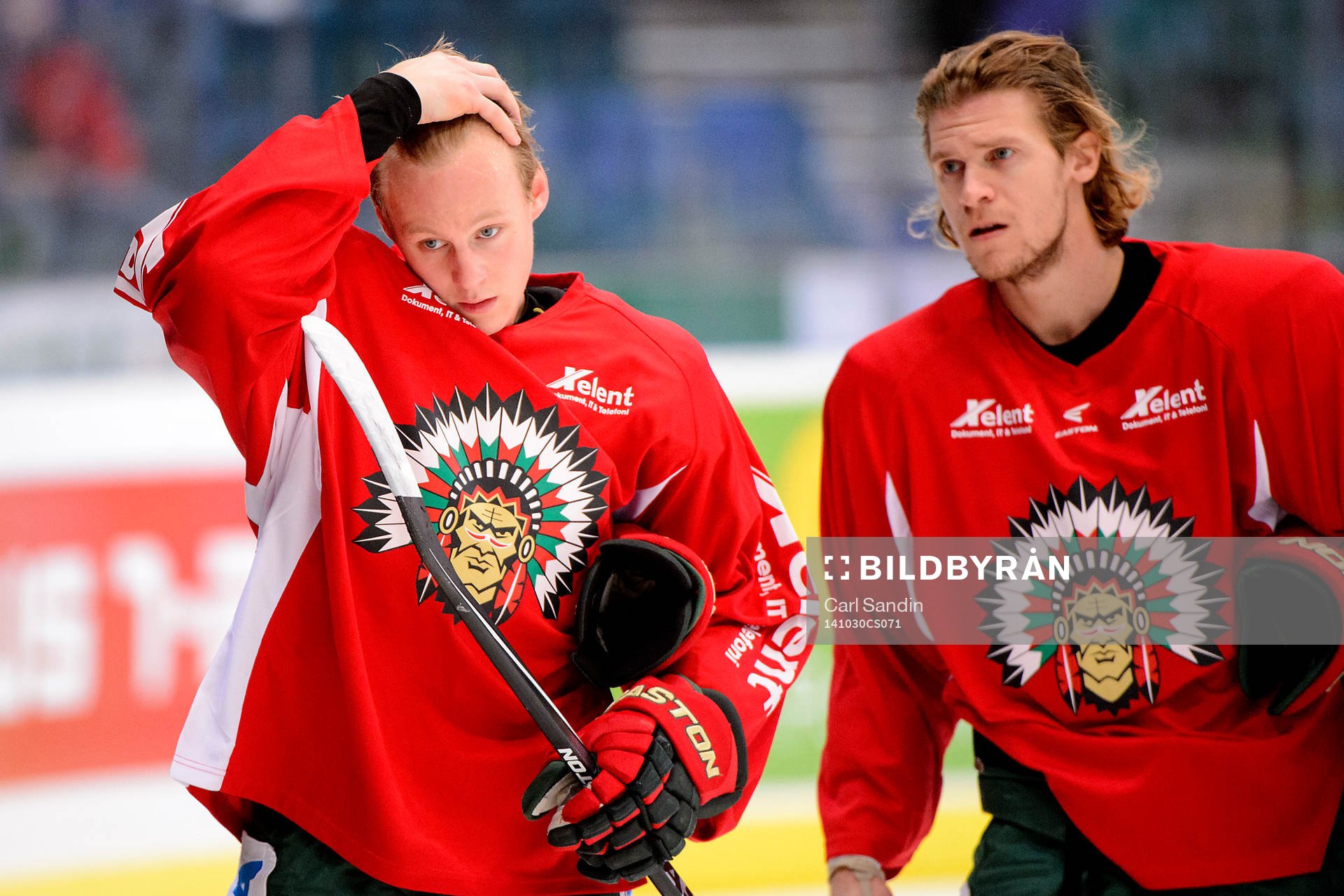 Frölundas Erik Karlsson och Anton Axelsson