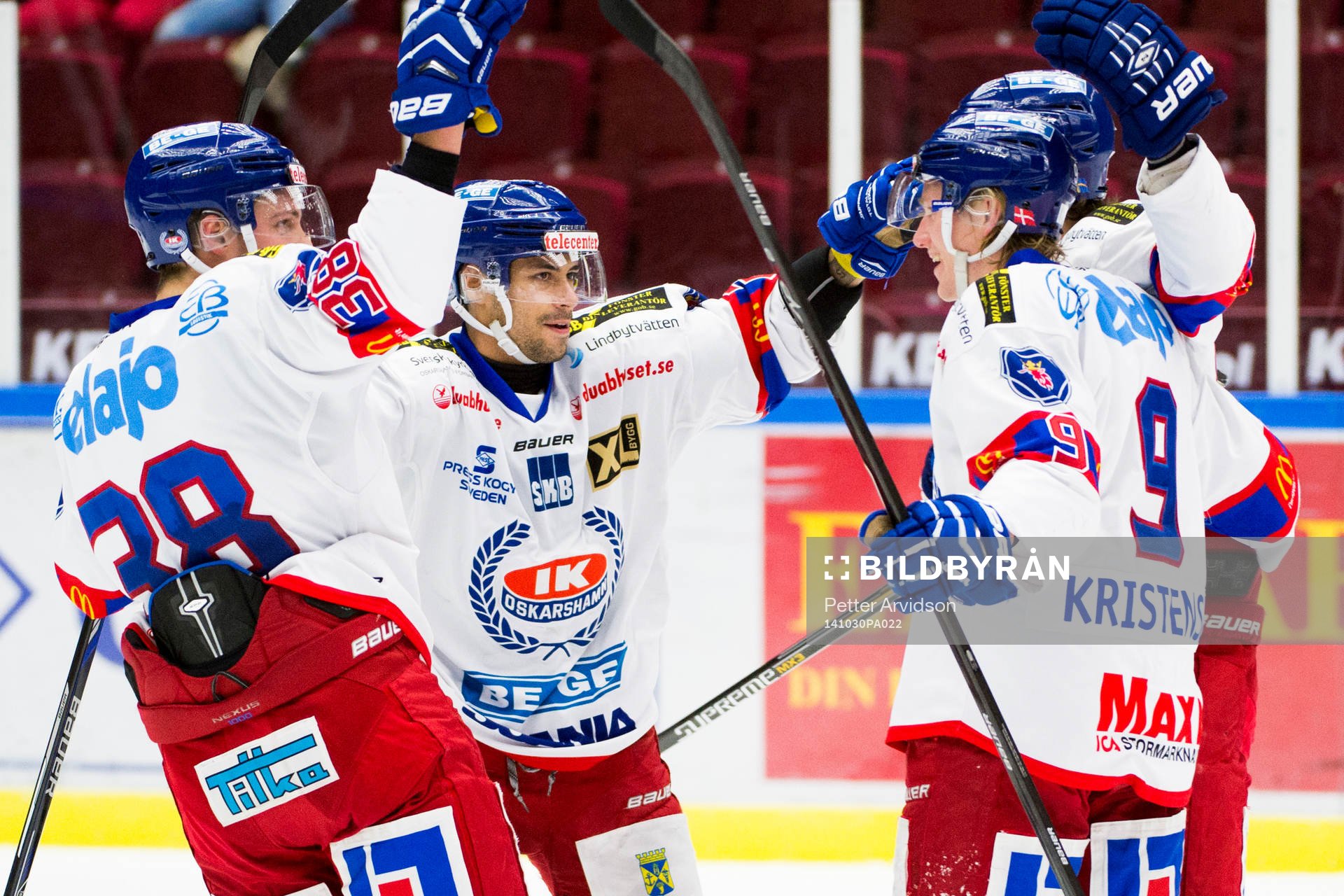 Oskarshamns spelare jublar
