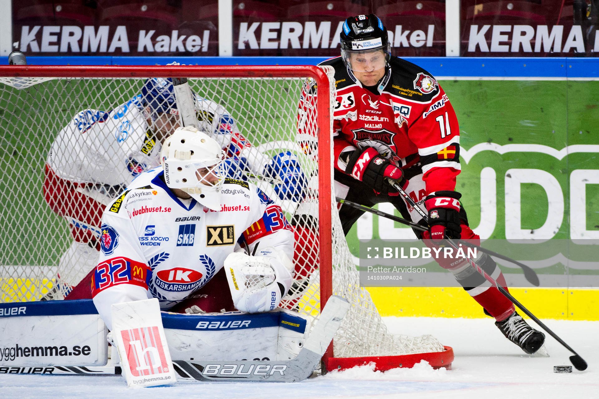 Malmö Redhawks Mathias Tjärnqvist oroar vid Oskarshamns