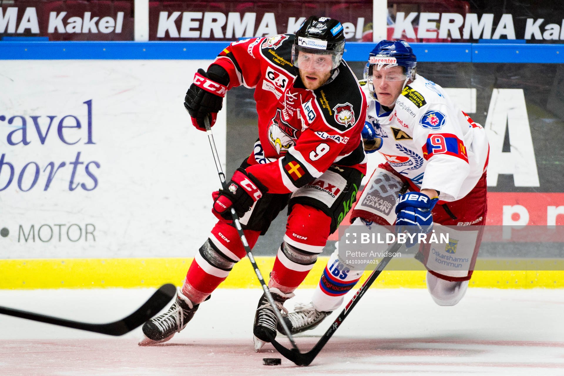Malmö Redhawks Frederik Storm och Oskarshamns Emil