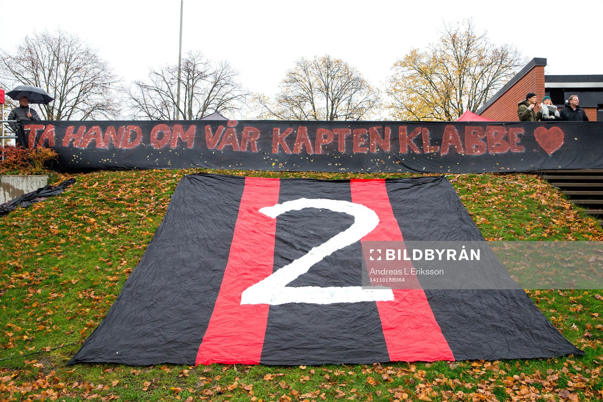 Brommapojkarnas fans har satt upp en hyllning till Klas