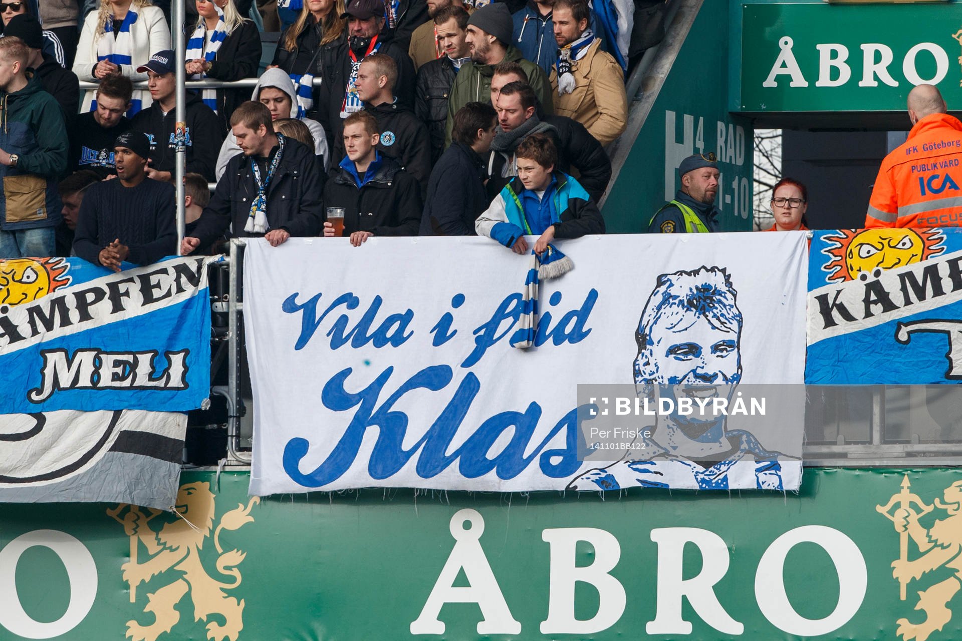 Klas Ingesson hedras under fotbollsmatchen i Allsvenskan mellan IFK Göteborg och Halmstad den 1 november 2014 i Göteborg.