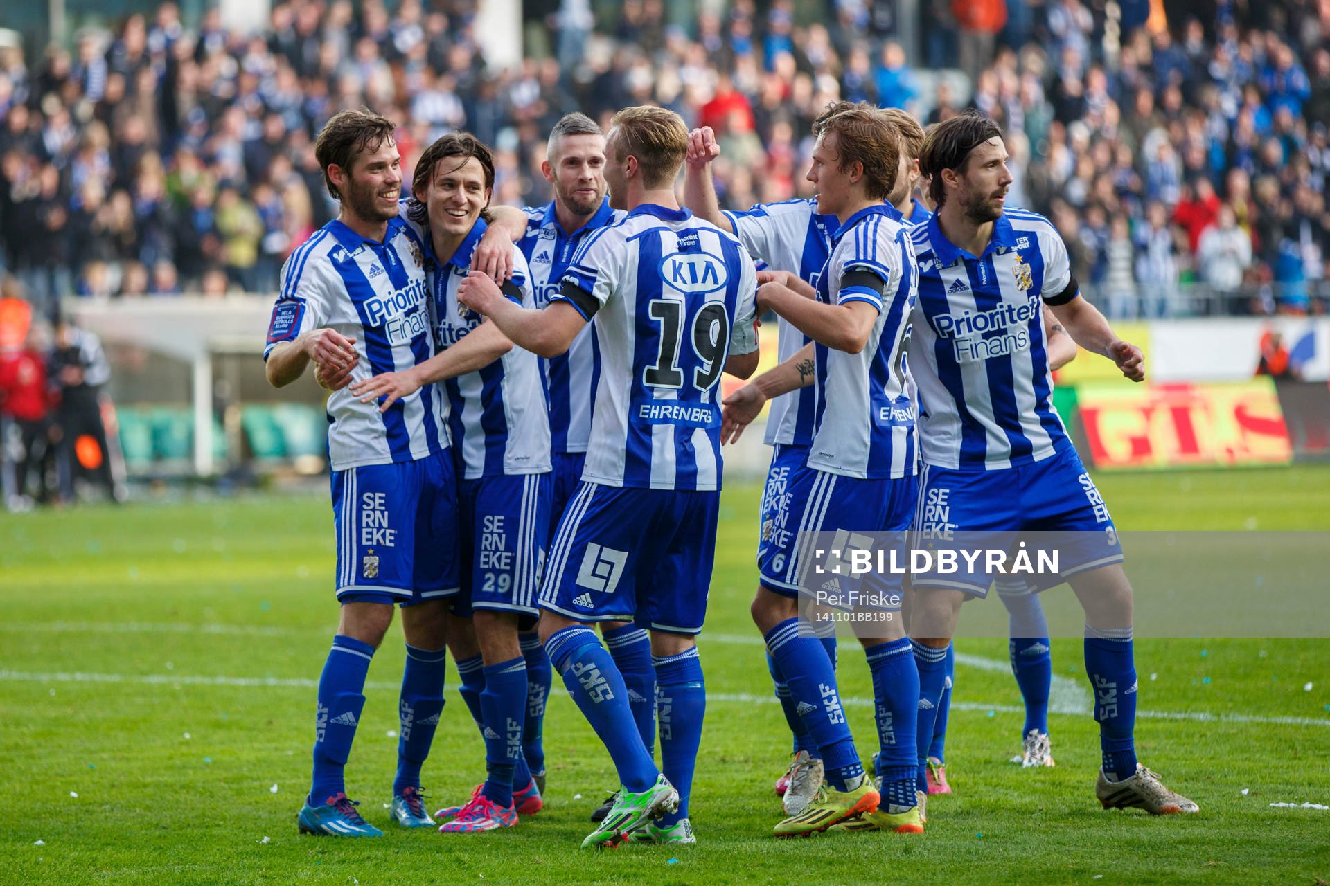 IFK Göteborgs spelare jublar