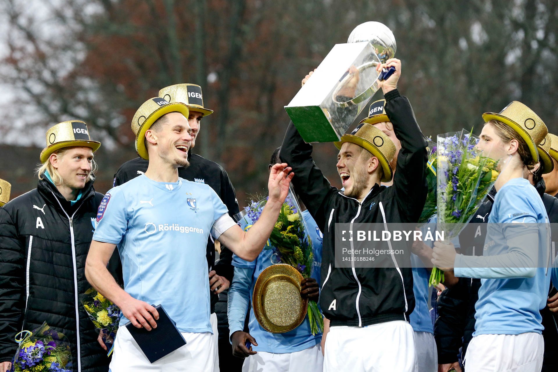 Malmö FFs Markus Rosenberg och Anton Tinnerholm med