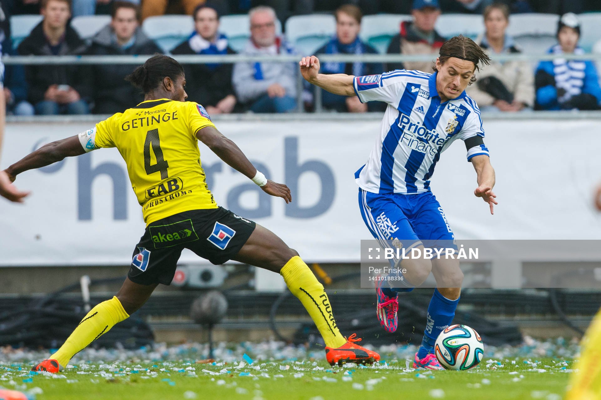 Halmstads Joseph Baffo och IFK Göteborgs Lasse Vibe