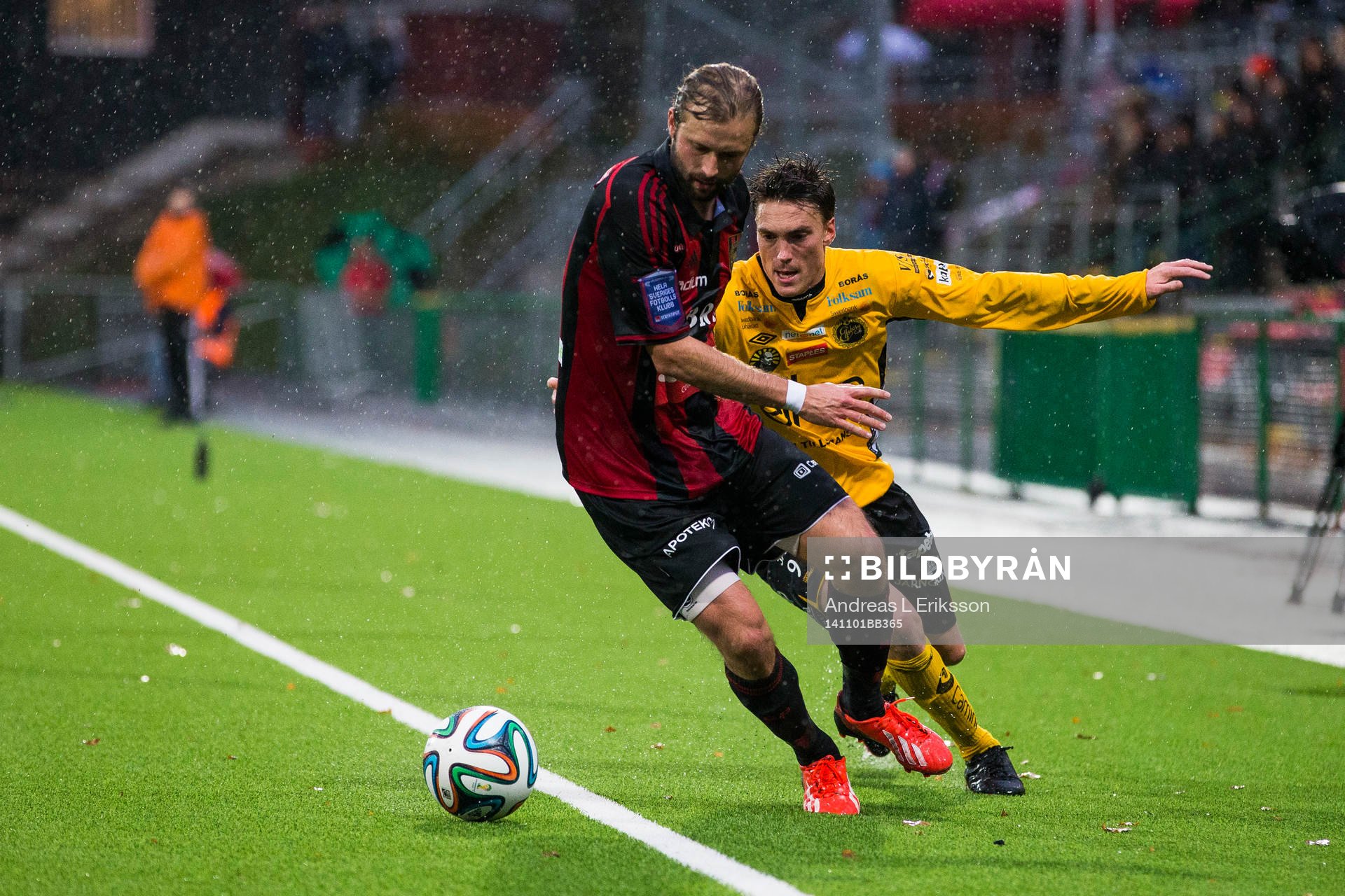 Brommapojkarnas Fredric Jonson och Elfsborgs Lasse Nilsson