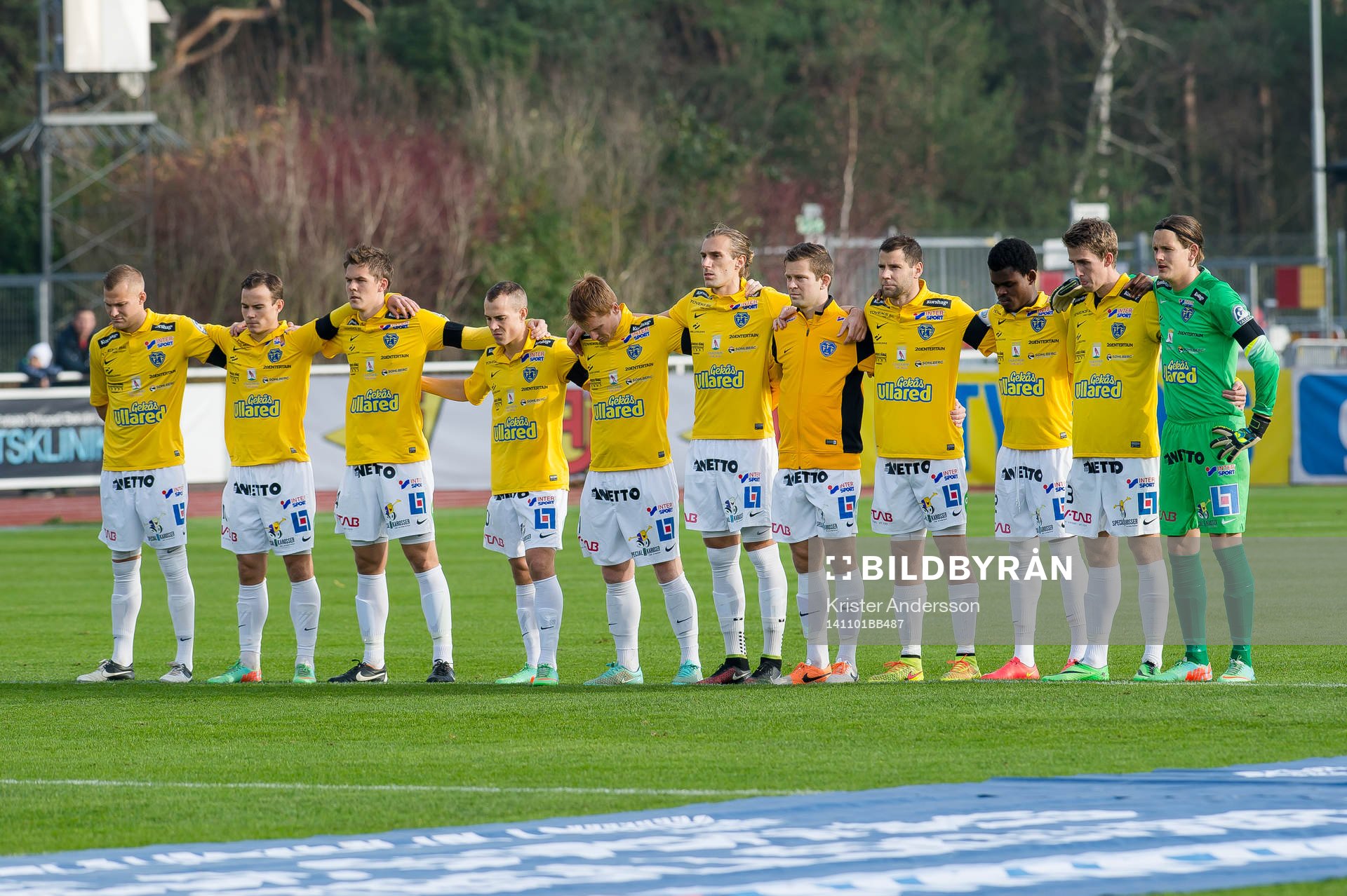 Tyst minut före fotbollsmatchen i Allsvenskan mellan