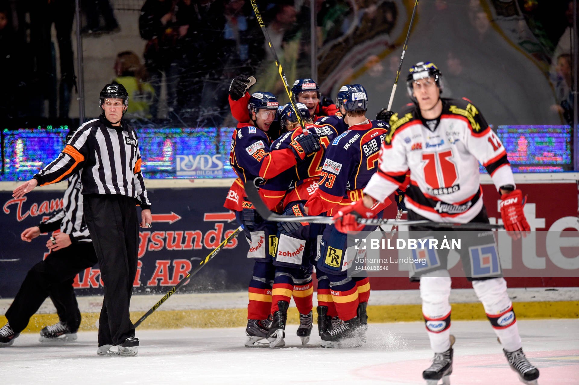 Djurgårdens Alexander Fällström jublar