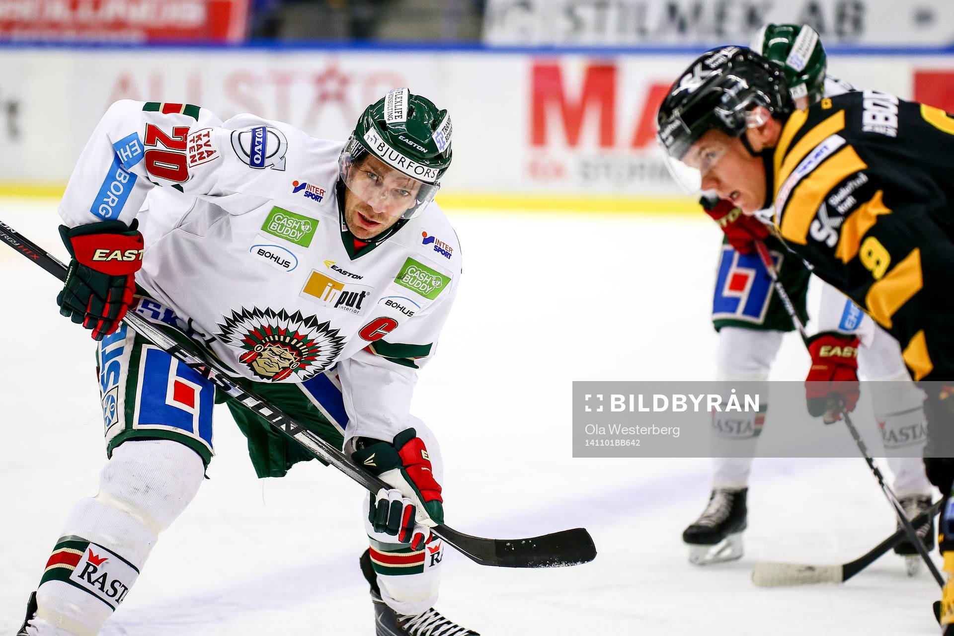 Skellefteås Patrik Zackrisson  i tekning med Frölundas