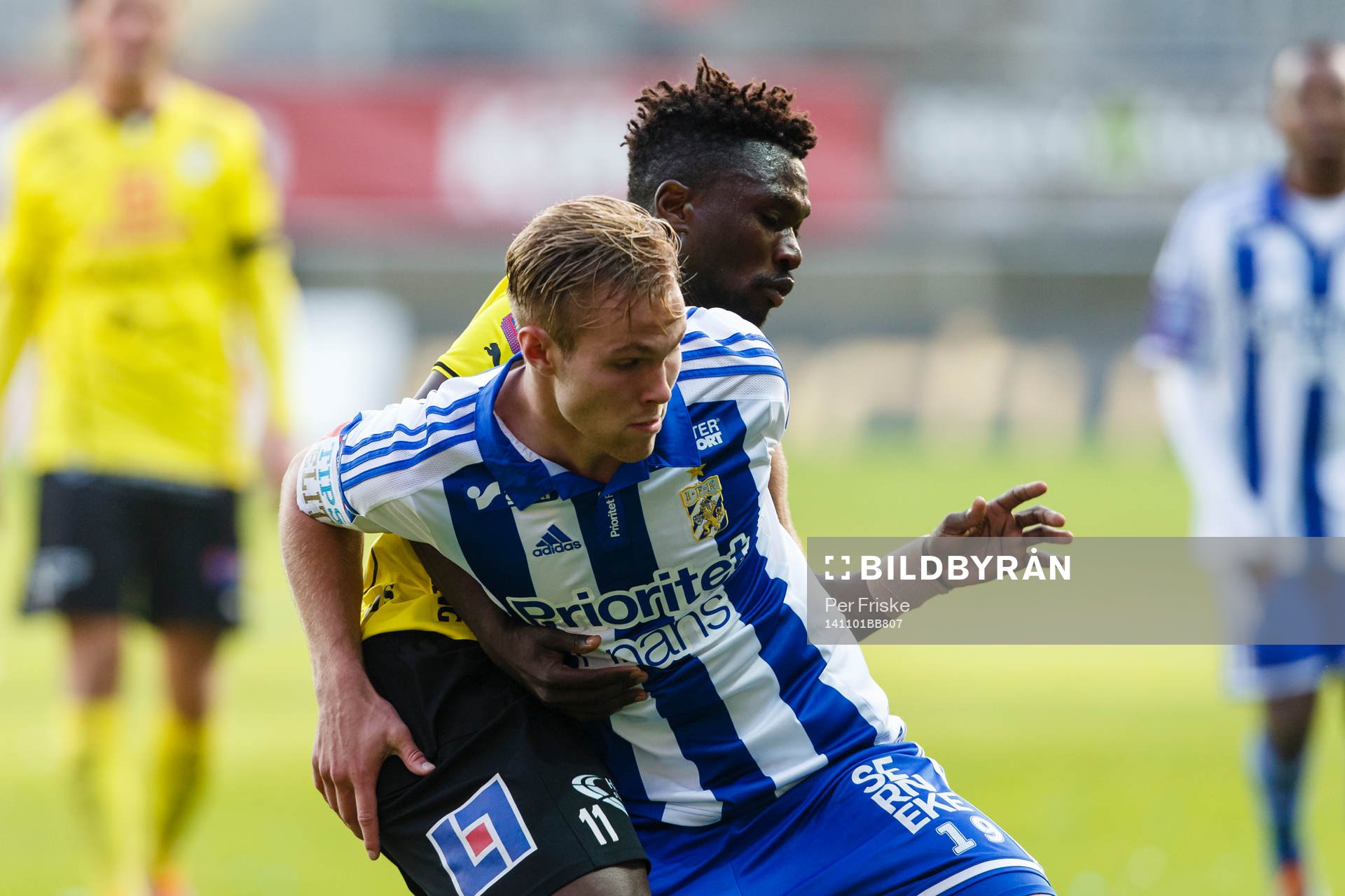 Halmstads King Osei Gyan och IFK Göteborgs Gustav Engvall