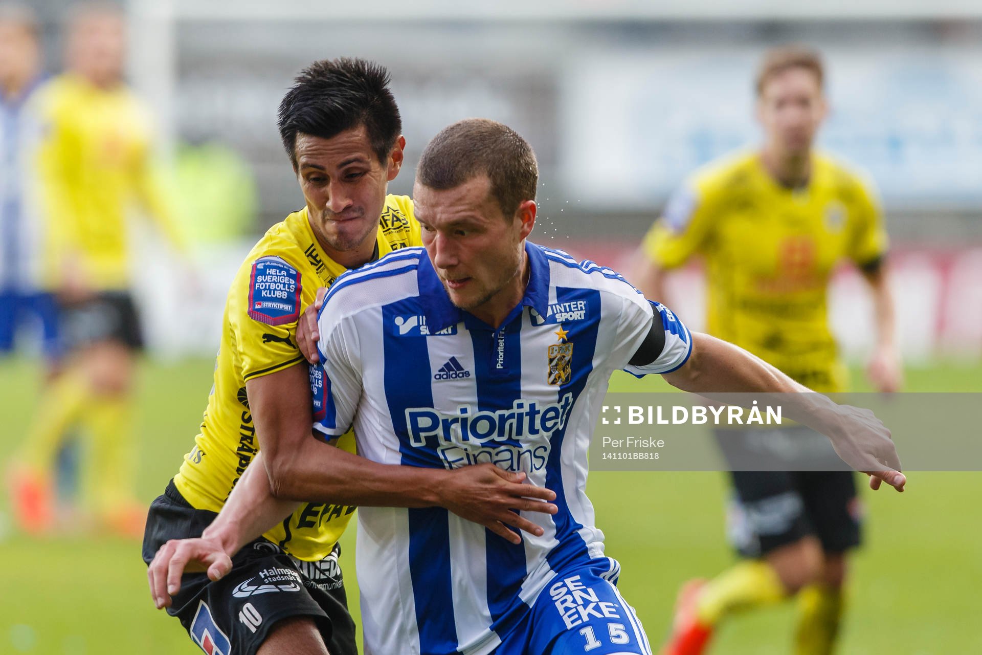 Halmstads Antonio Rojas och IFK Göteborgs Jakob Johansson