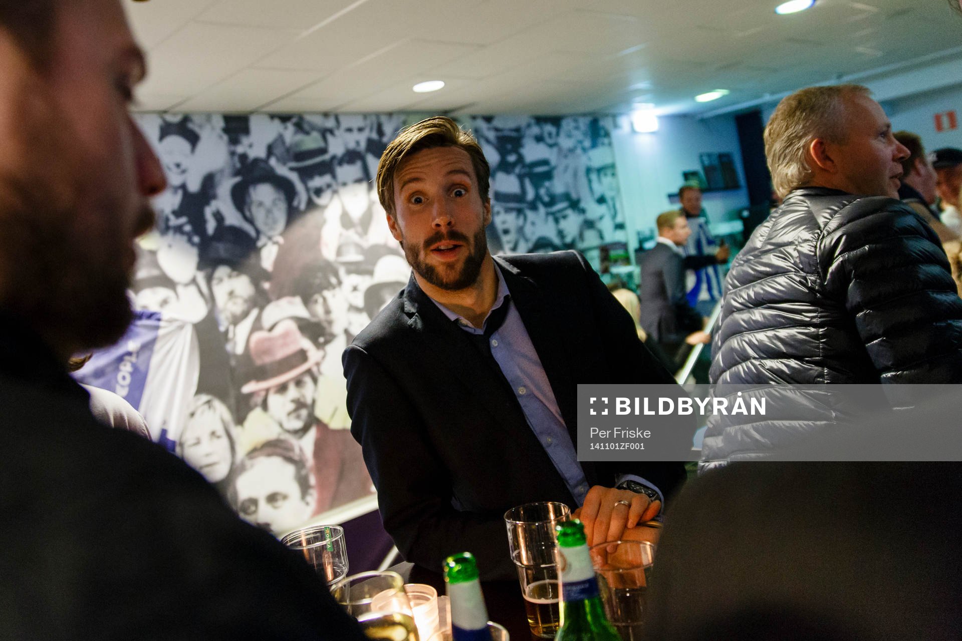IFK Göteborgs Mattias Bjärsmyr under After Game efter fotbollsmatchen i Allsvenskan mellan IFK Göteborg och Halmstad den 1 november 2014 i Göteborg.