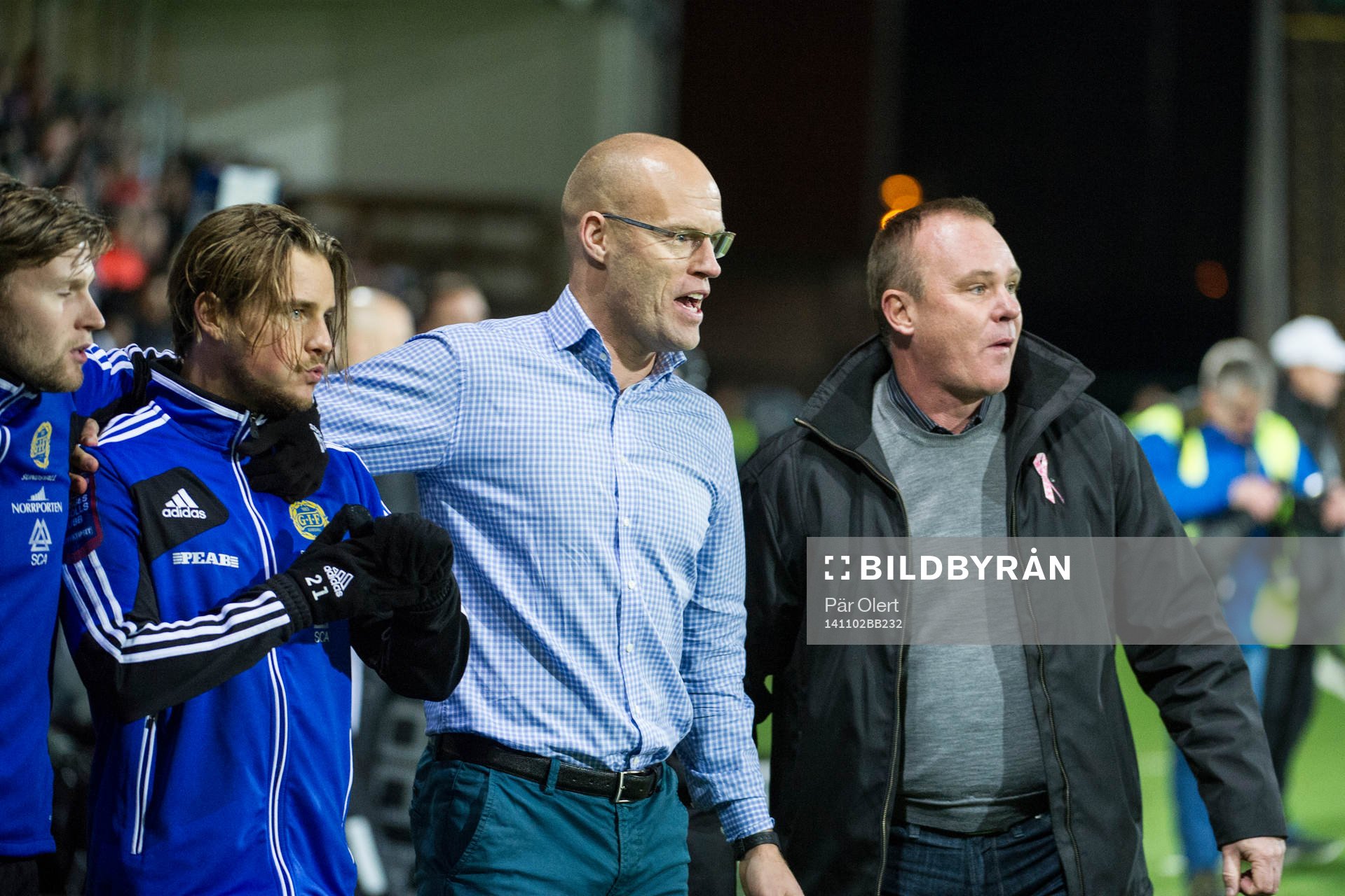Sundsvalls tränare Joel Cedergren under fotbollsmatchen i Superettan mellan Sundsvall och Landskrona den 2 November 2014 i Gävle.