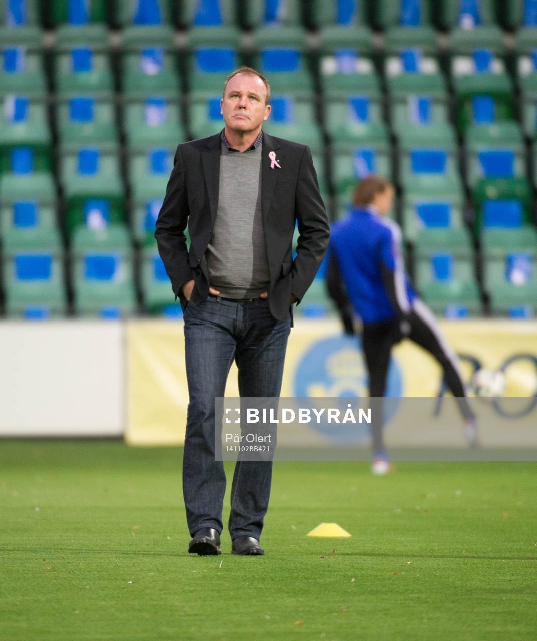Sundsvalls tränare Roger Franzén innan fotbollsmatchen i