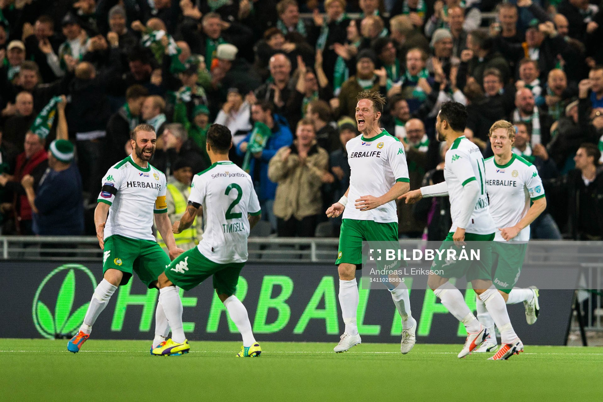 Hammarbys Kennedy Bakircioglu jublar