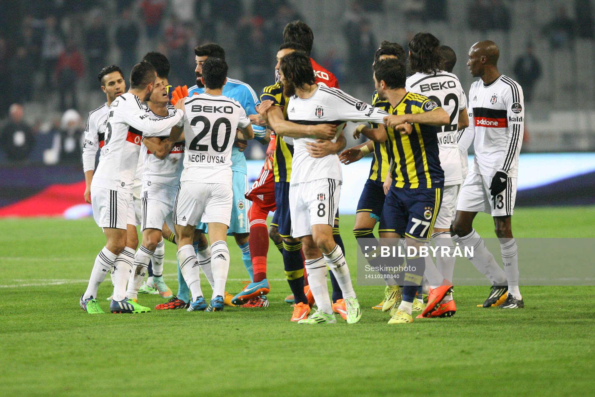 Turkey super league derby match between Besiktas and