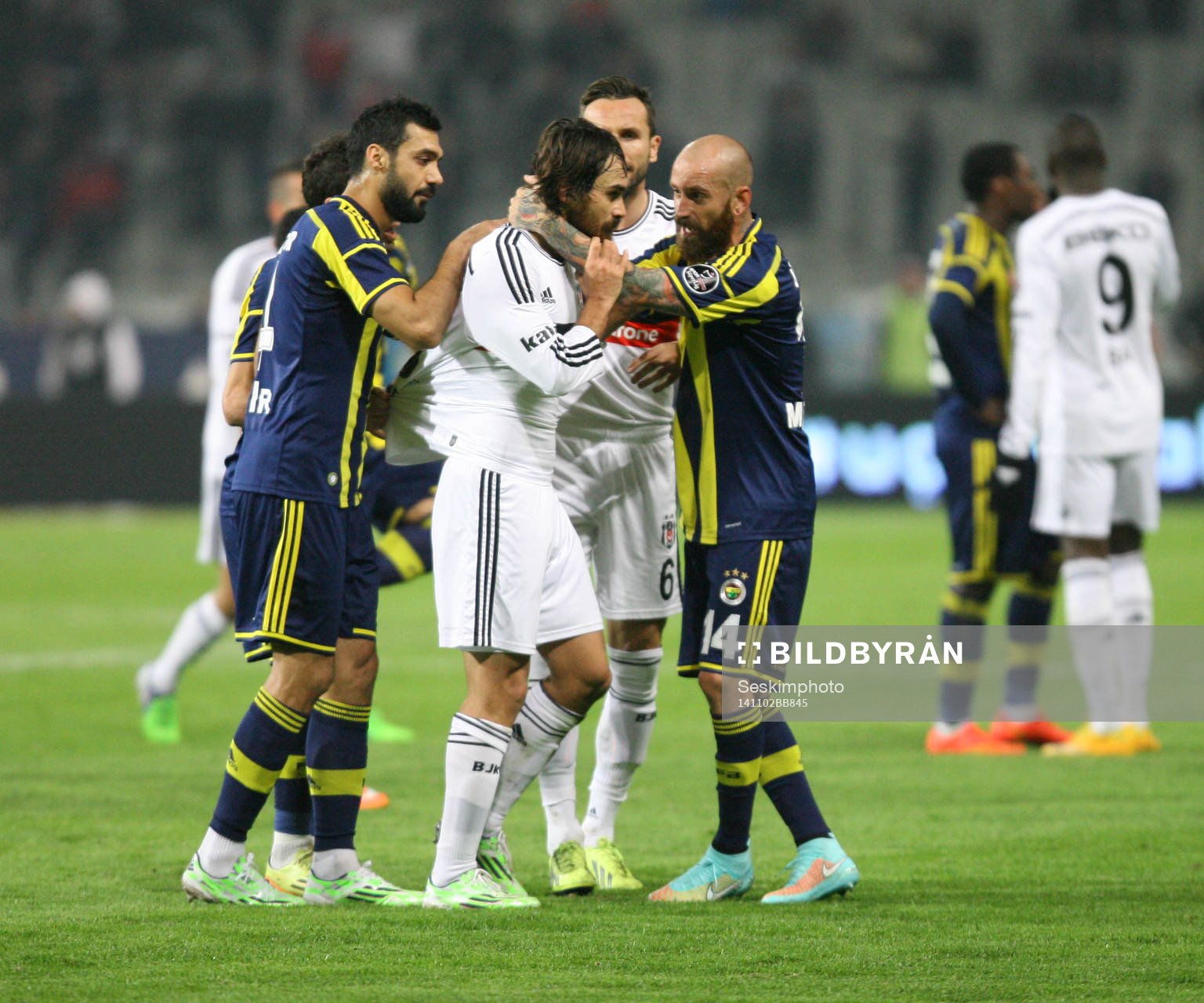 Turkey super league derby match between Besiktas and