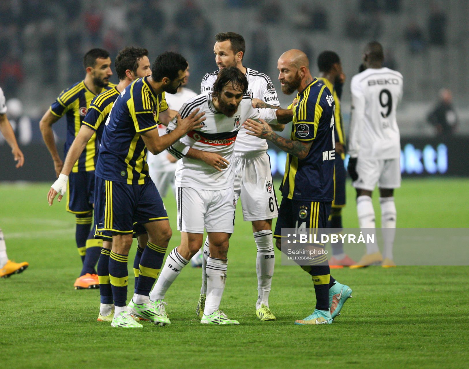 Turkey super league derby match between Besiktas and