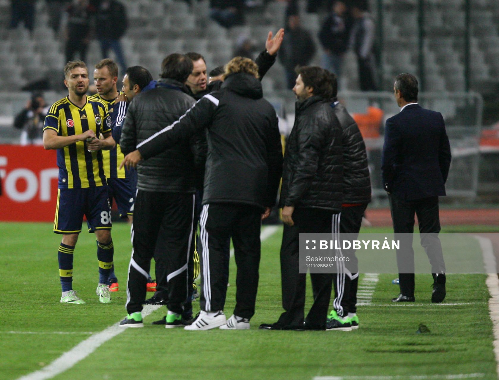  Turkey super league derby match between Besiktas and Fenerbahce at Ataturk Olympic Stadium in Istanbul on November 02, 2014.