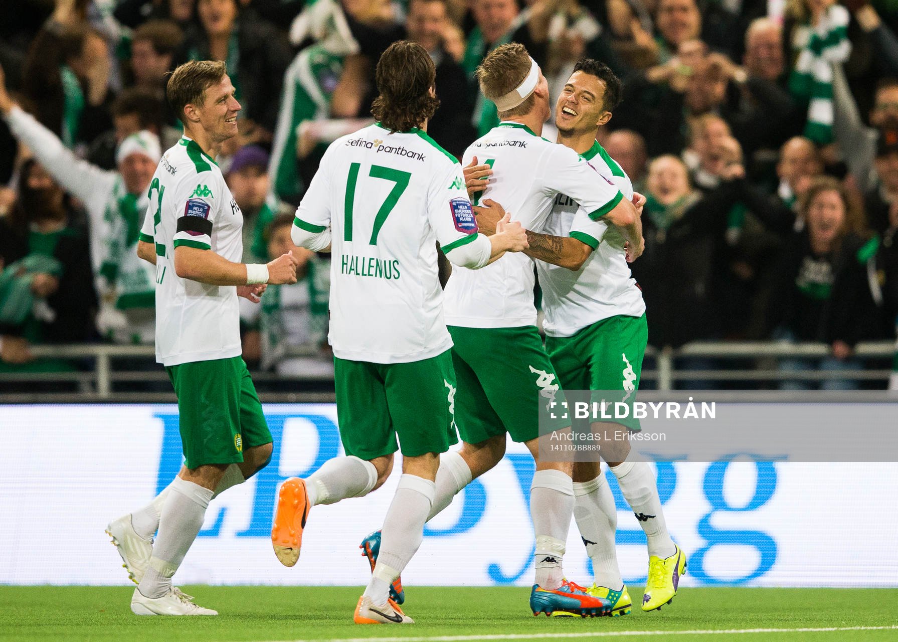 Hammarbys Michael Timisela jublar
